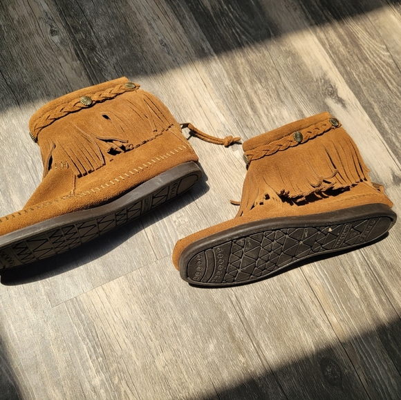 Minnetonka Shoes - Minnetonka Brown Moccasin Booties